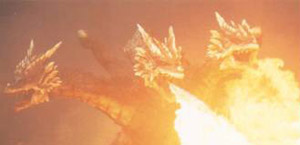 Desghidorah using his Hell's Flame.