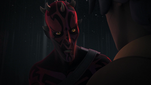 As Maul and Ezra make their way to the top of the Sith temple, Maul begins to sow seeds of discord between Ezra and his master.