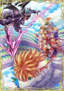 Attacking the heroes' on Flammie's back.