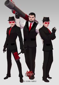 Junior and two henchmen as they appear in RWBY: Amity Arena.