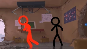 The Dark Lord rushes to press the button in slow-motion.