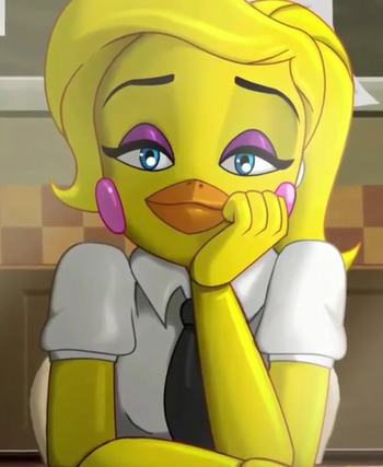 So I was looking on the FNaF Wiki when I saw this AU Toy Chica