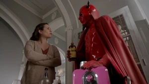 Conspiring with her brother.