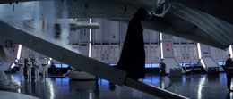 While Luke was rescued by his friends on the Millennium Falcon, Vader returned to the Executor.