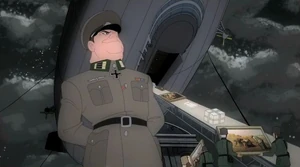 Colonel Frankenheimer's evil grin.