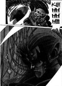 Hadlar being transformed into a Superior Being.
