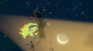 The Helmaroc King's death in The Wind Waker HD.