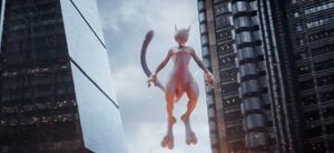 Mewtwo as he appears in the Detective Pikachu film.