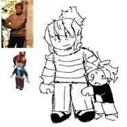 Concept art of Slasher with his mother.