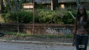 The first sighting of The Wolves' graffiti