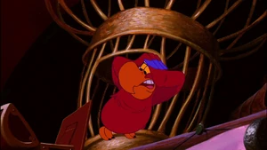 Iago concerned when Jafar laughs madly.