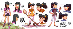 Early concept art of Lilith Clawthorne.