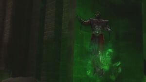 Ermac about to confront Cyber Sub-Zero.