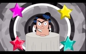 Norm's prototype head as seen in "Candace Disconnected".