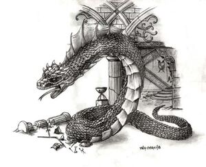 A serpentine version of the Basilisk.