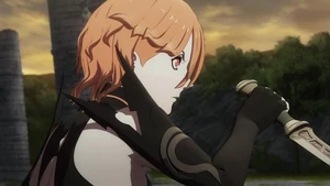 Kronya being cornered by Byleth.