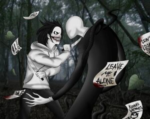 Jeff vs Slender Man.