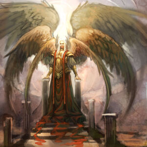 Lucifer as a seraph.