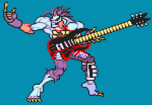 Raptor with his guitar