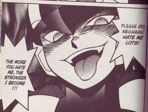 Dark Mega antagonizing MegaMan.