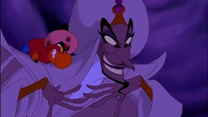 Iago and Jafar smiling wickedly.