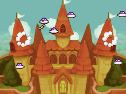 Shroobs taking over Peach's Castle.