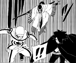 Jigen fights Naruto and Sasuke