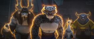 Tai Lung after recovering all his faculties after the defeat of The Chameleon.