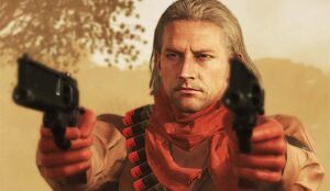 Ocelot dual-wielding revolvers.