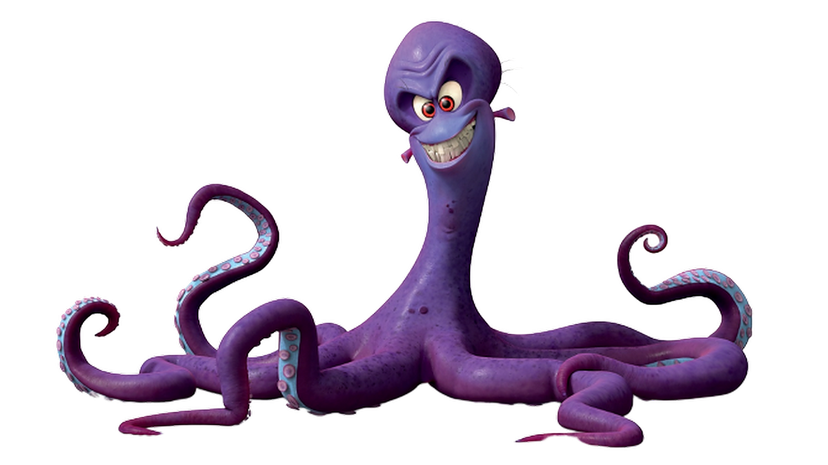 evil cartoon octopus