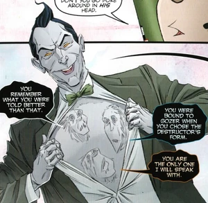 Gozer the Destructor in the form of Ivo Shandor in the IDW Ghostbusters comics.
