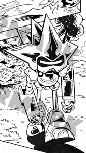 Mecha Sonic in the cancelled #291 issue of Archie's Sonic the Hedgehog series.
