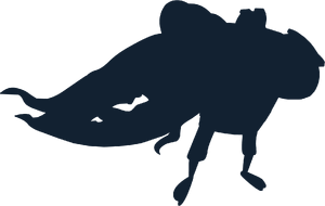 A silhouette of Tusk.