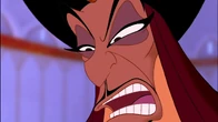 Jafar's evil stare as he hypnotizes the Sultan.