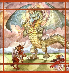 The dragon confronts George for the first time.