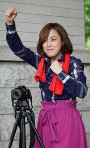 Sawa with her camera set up.