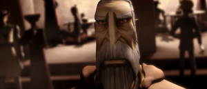 Dooku asks Jabba while they wait if they can negotiate a treaty between his Hutt clans and Dooku's Separatists.