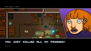 The Fans "rescuing" Jack's sister, who yells at them for killing all of her friends.