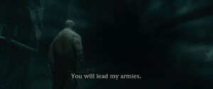 Azog commanded by Sauron to lead his army.