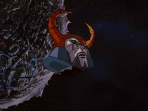 Unicron's decapitated Head at the conclusion of The Transformers: The Movie.