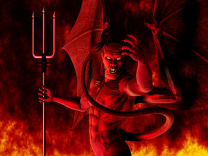 A classic depiction of the Devil.