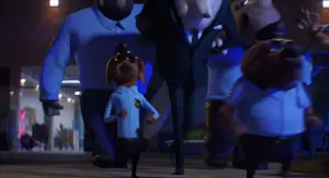 Jimmy walking with the police.