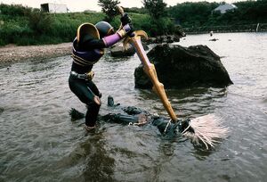 Jaraji slain by Kuuga.