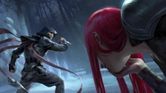 Talon and Katarina in "The Name of the Blade".