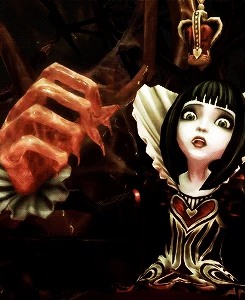 Queen of Hearts speaking gif.
