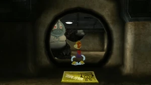 Sergueï greeting Rayman as he prepares for his next day of championship.