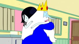 Ice King and Marceline hug