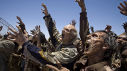 A Horde of Zombies from Resident Evil: Extinction