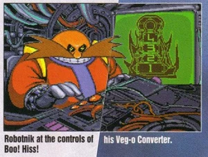 Robotnik wearing attire in Sonic Spinball that appears to be slightly based off the AOSTH incarnation.