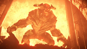 Flamelurker as it appears in the PlayStation 5 remake of Demon Souls.